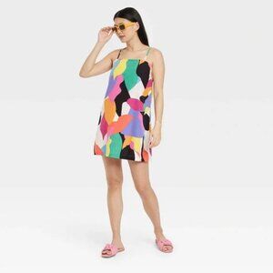 A New Day Colorful Mini Slip Dress